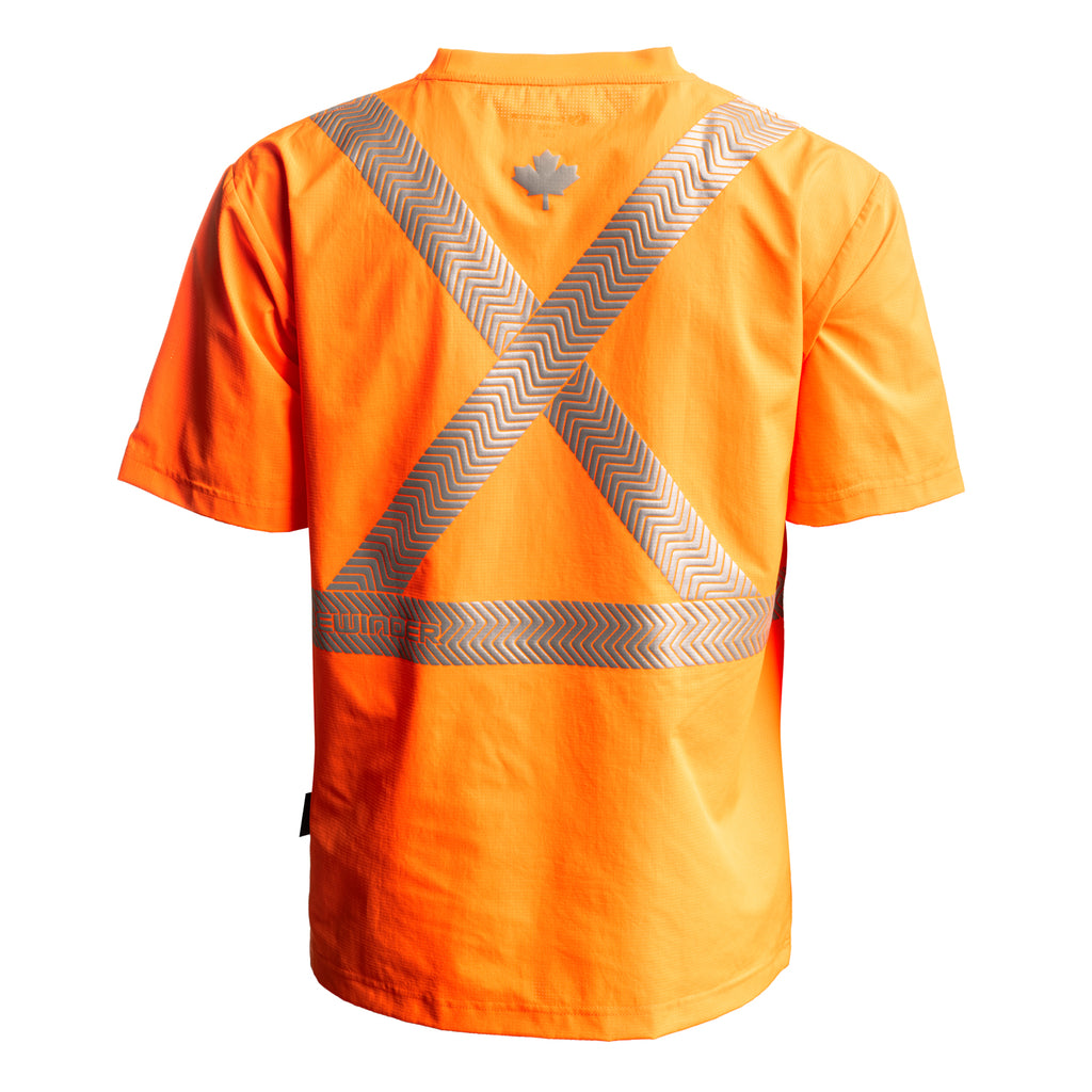 Hi Vis Orange Short Sleeve Safety Shirt - TS-970