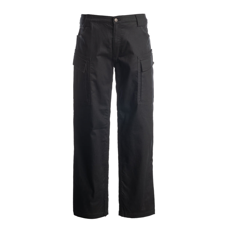 Pantalon cargo en sergé flexible doublé polaire coupe décontractée